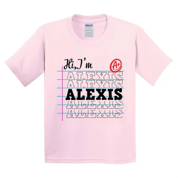 Custom Name Back To School Kids Shirt – “Hi I Am” Toddler First Day of School Tee - Image 2