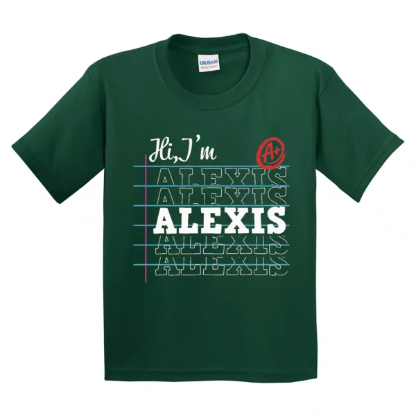 Custom Name Back To School Kids Shirt – “Hi I Am” Toddler First Day of School Tee - Image 4