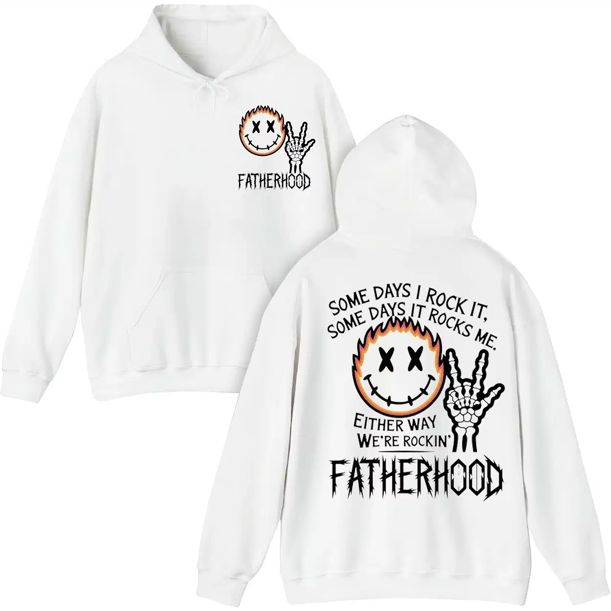 Skeleton Fatherhood Hoodie, Some Day It Rocks Me, The Best Father's Day Gift