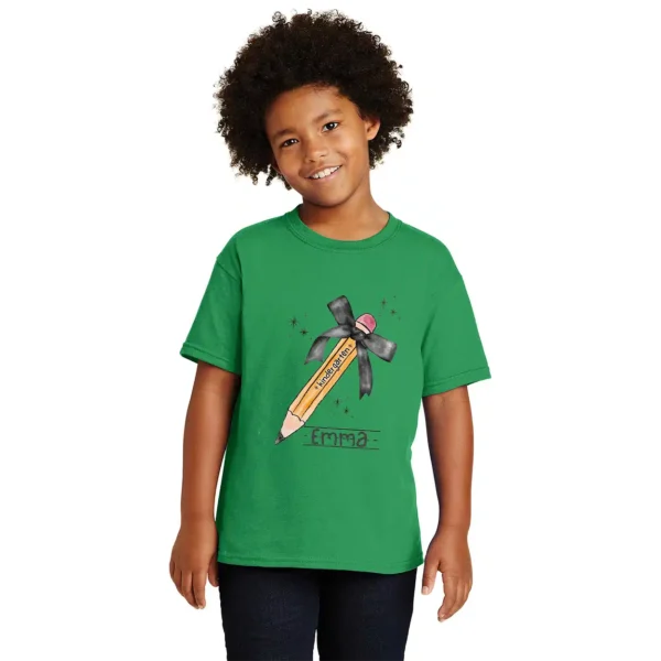 Personalized Back to School Girls Shirt – Trendy Coquette Name Shirt – Cute Custom Tee for Kindergarten & School Girls - Image 3