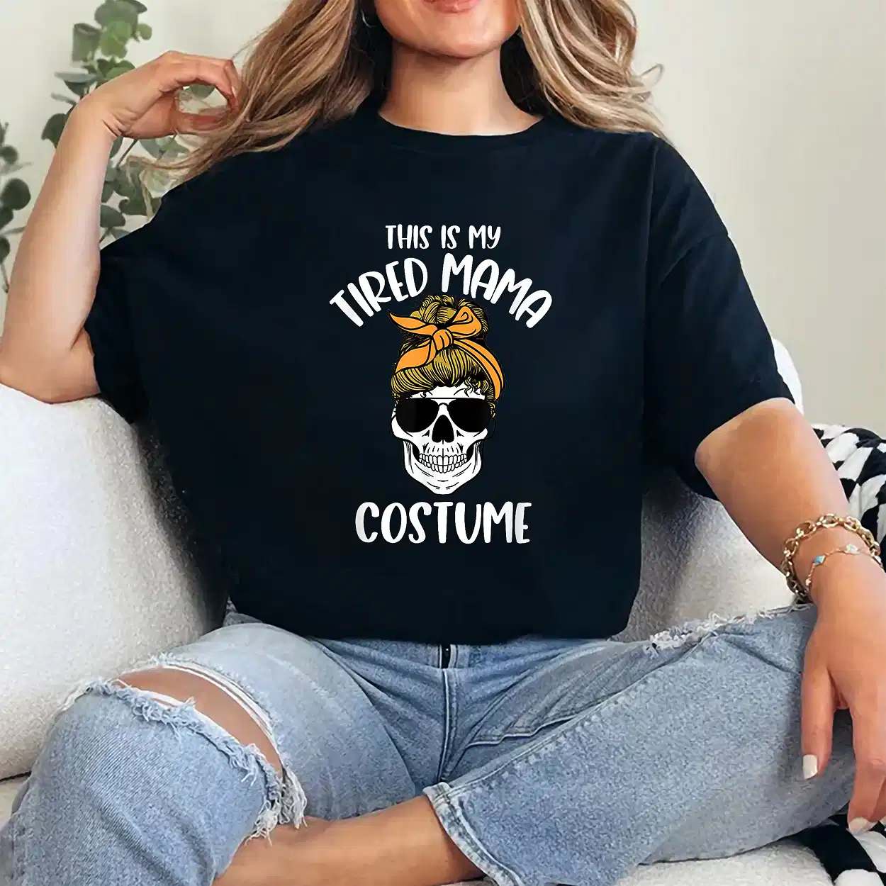 This Is My Tired Mom Costume Halloween Funny Tired Mama T-Shirt - Unisex, Gift for Halloween Day,  Gift for Mama