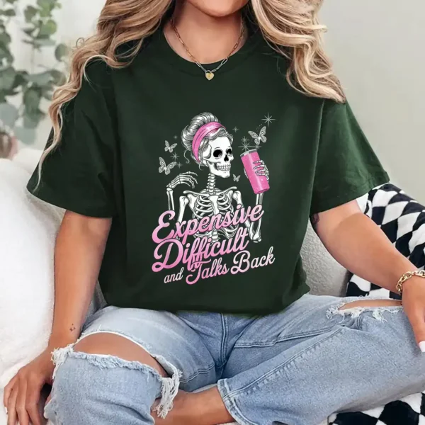 Expensive Difficult And Talks Back Halloween Mama Skeleton T-Shirt - Unisex, Gift for Halloween Day,  Gift for Mama - Image 3