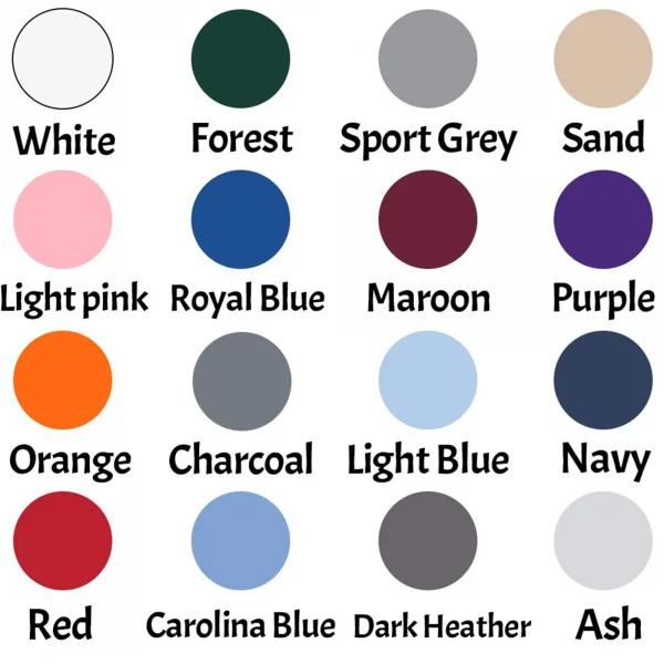 color chart gildan