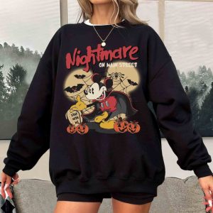 Vintage Mickey Halloween Shirt, Nightmare on Main Street, Pumpkin Sweatshirt