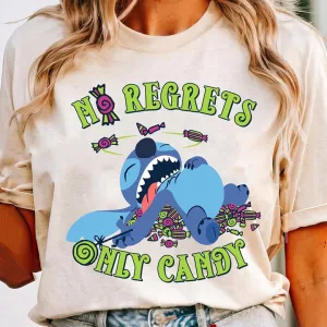 Disney Stitch Halloween Shirt, No Regrets Only Candy, Lilo & Stitch Trick or Treat