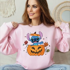 Stitch Pumpkin Sweatshirt, Halloween Matching, Disneyland Fall
